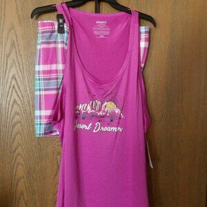 JOYSPUN Short Set Orchid Delight Desert Dreamer Tank & Shorts Size 3X (22W-24W)